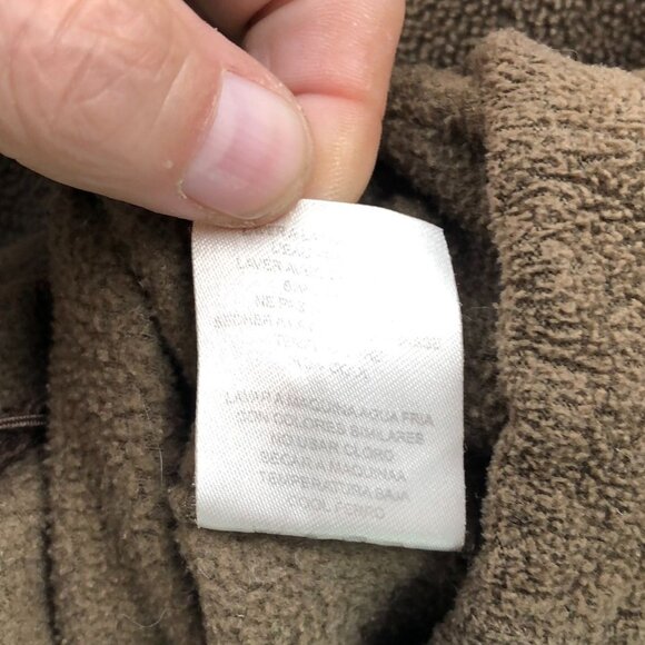 Bass Pro Shops Mens Fleece Jacket Large Full Zip Ooutdoors Brown Stand Collar - Picture 13 of 15